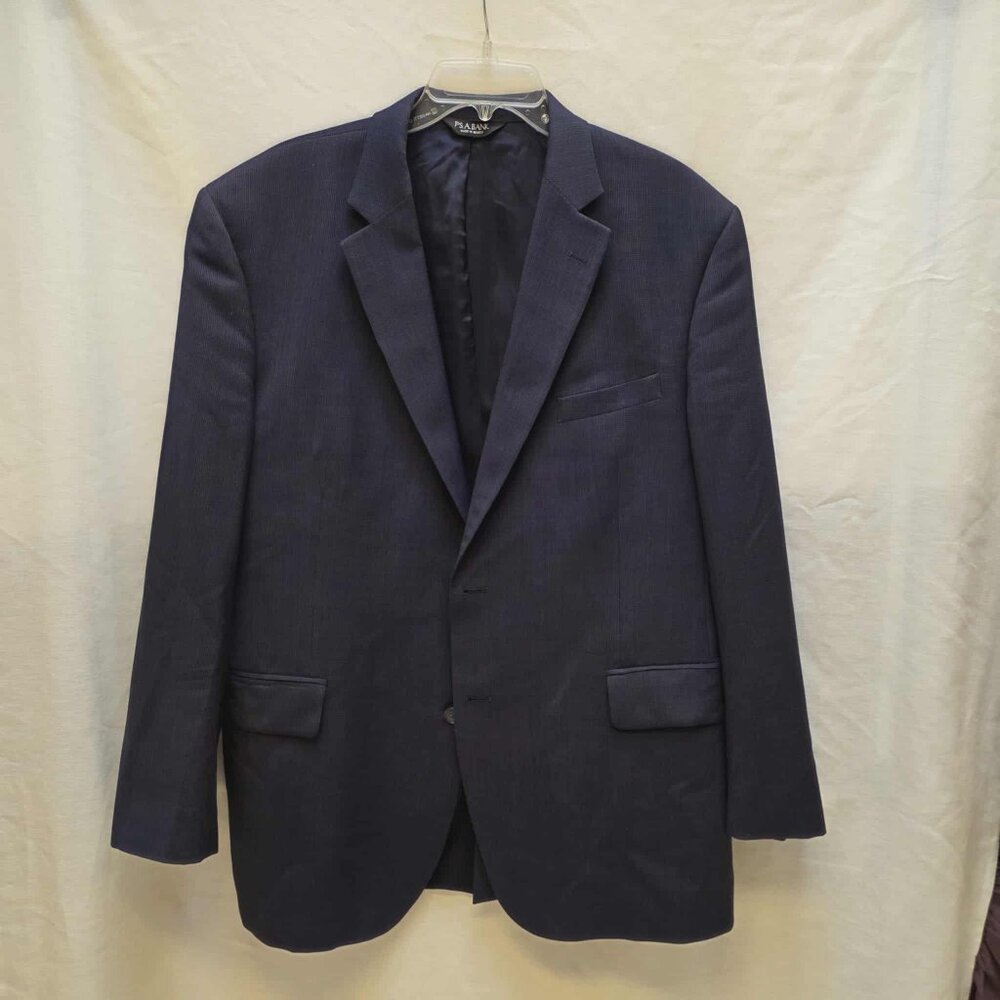JOS A BANK BLAZER TRAVELERS COLLECTION WOOL COAT JACKET DARK BLUE MENS SIZE 44R